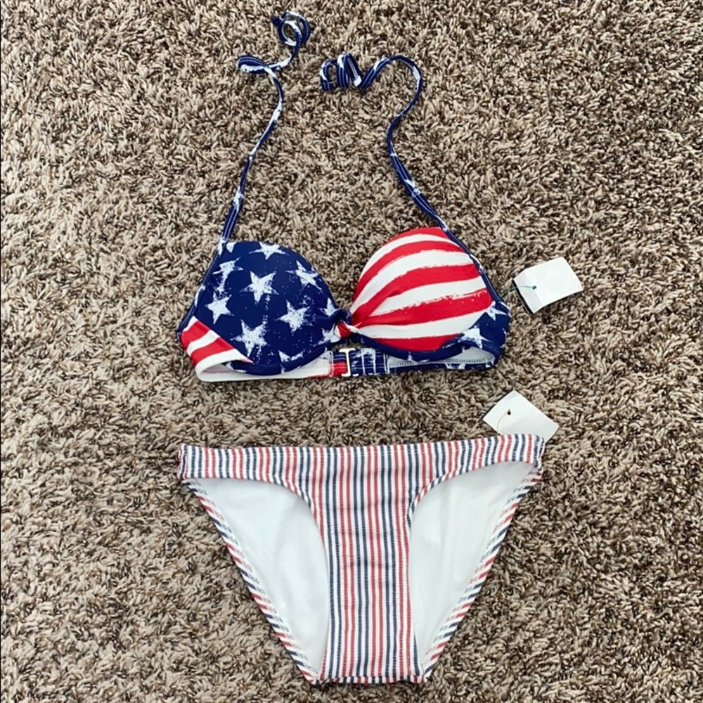 NWT Xhilaration Red, White, and Blue bikini